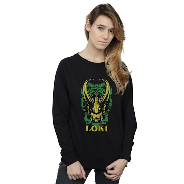 Marvel Dam/Kvinnor Loki Badge Sweatshirt M Svart Black M