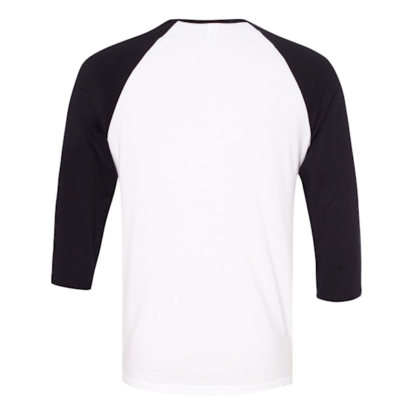 Canvas Herr 3/4 Ärms Baseboll T-Shirt M Vit/Svart White/Black M