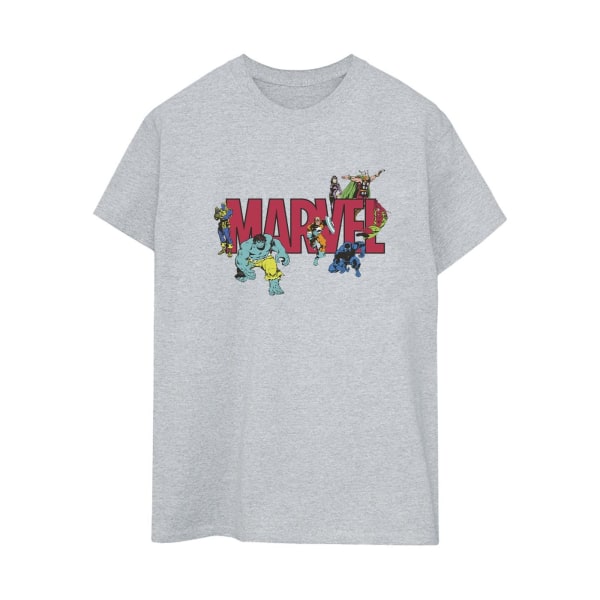 Marvel Comics-figurer Dam/Dam Boyfriend T-shirt i bomull Sports Grey 4XL