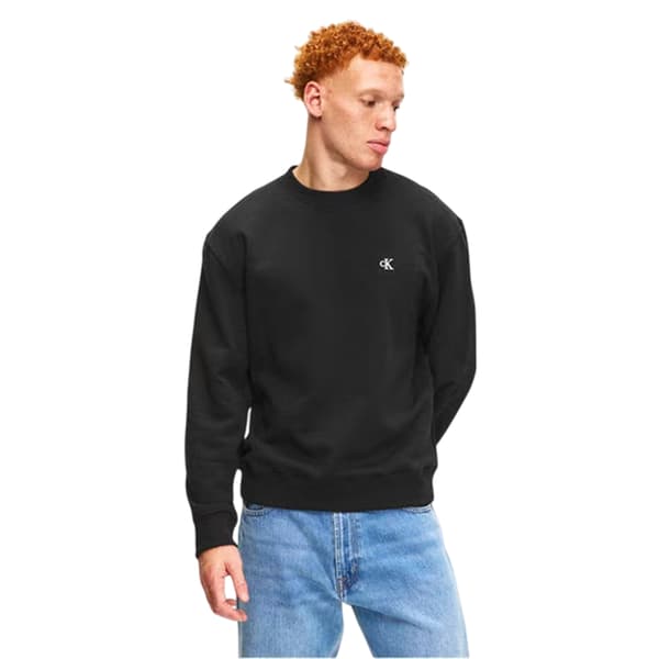 Calvin Klein Herr Monogram Ribbad Tröja L Svart Black L