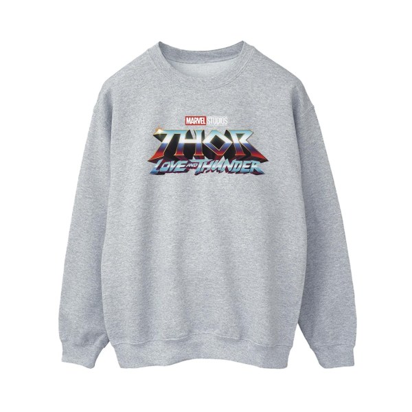 Marvel Dam/Kvinnor Thor Love And Thunder Logo Sweatshirt S Sp Sports Grey S