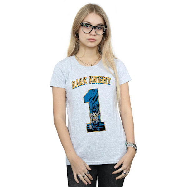 DC Comics Dam/Kvinnor Batman Fotboll Mörka Riddaren Bomull T-shirt Sports Grey XL