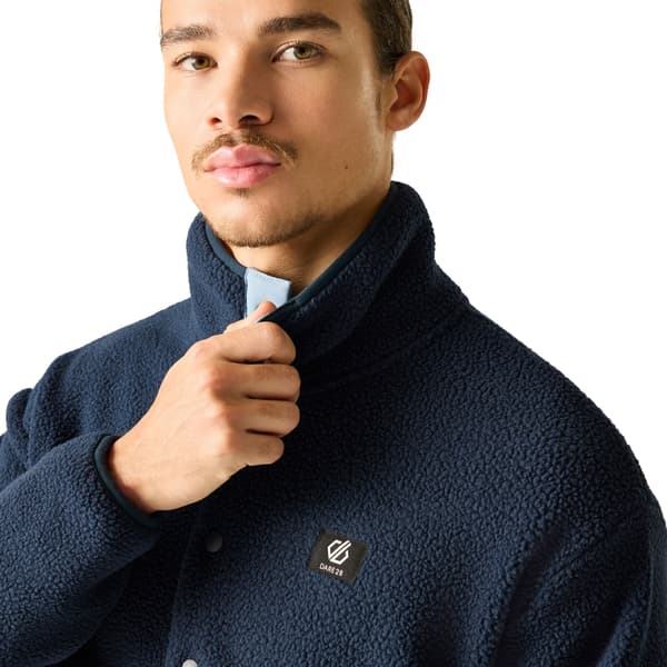 Dare 2B Herr Twin Tip Snap Fleecetopp L Marinblå Navy L