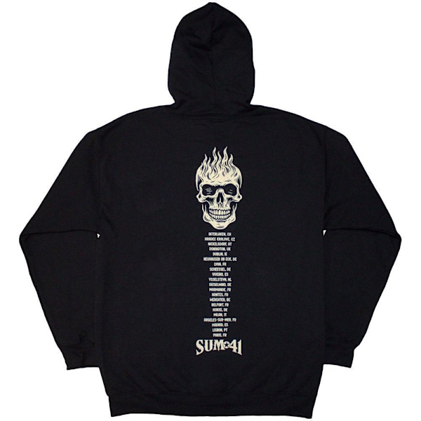 Sum 41 Unisex Vuxen Tour ´24 Ficka Logotyp Ryggtryck Full Zip Hoodie Black M