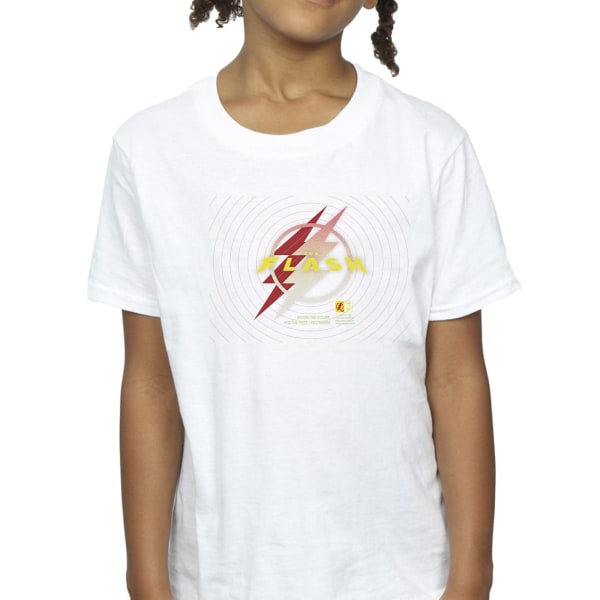 DC Comics Girls The Flash Lightning Logo Bomull T-shirt 9-11 År White 9-11 Years