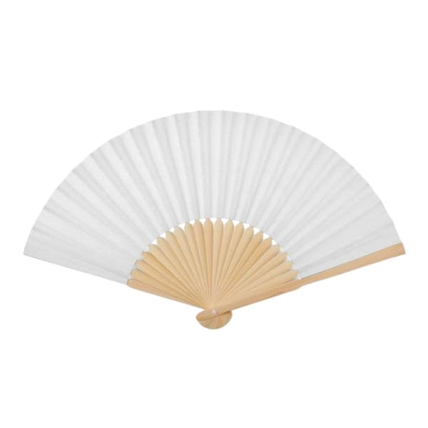 MidOcean Fanny Handhållen Fläkt i Bambu One Size Vit White One Size