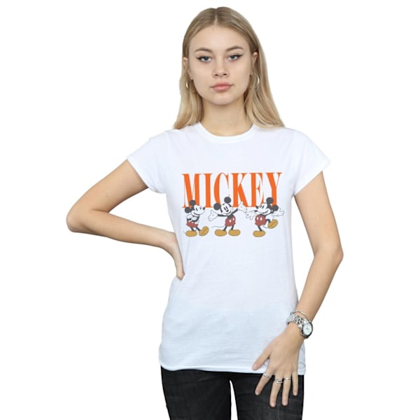 Disney Dam/Kvinnor Mickey Mouse Poses Bomull T-shirt S Vit White S