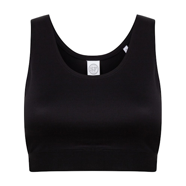 Skinni Fit Dam/Dam Fashion Sleeveless Crop Top M Svart Black M