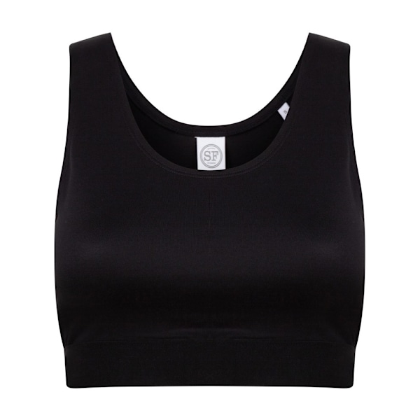 Skinni Fit Dam/Dam Fashion Sleeveless Crop Top S Svart Black S