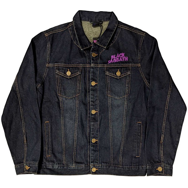 Black Sabbath Unisex Adult Wavy Logo Denim Jacket M Denim Blue Denim Blue M