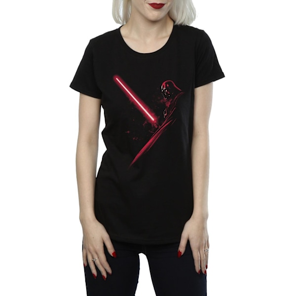 Star Wars Dam Darth Vader Shadow Bomull T-shirt M Svart Black M