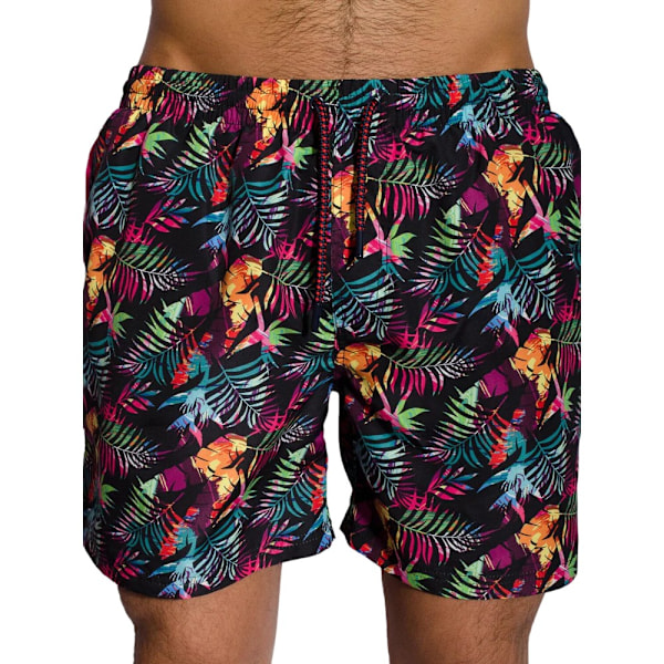 Bewley & Ritch Tropic badshorts för män S svart/blå/rosa Black/Blue/Pink S