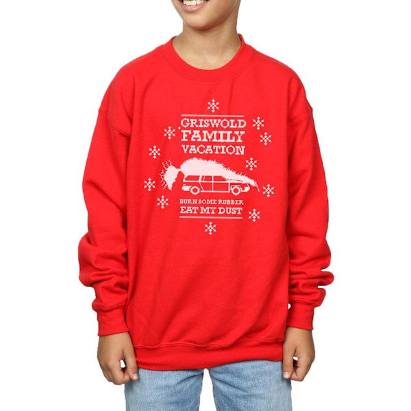 National Lampoon's Christmas Vacation Boys Eat My Dust Sweatshirt Red 5-6 Years