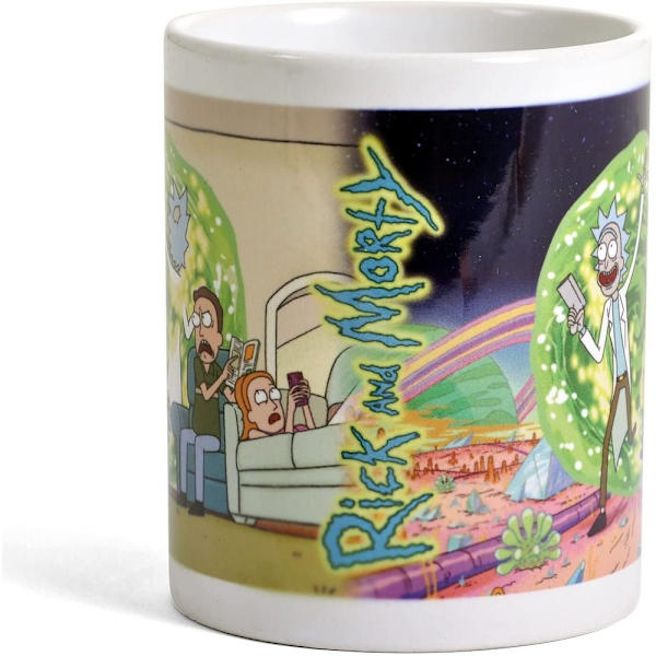 Rick And Morty Portal Mug En Storlek Vit/Grön White/Green One Size