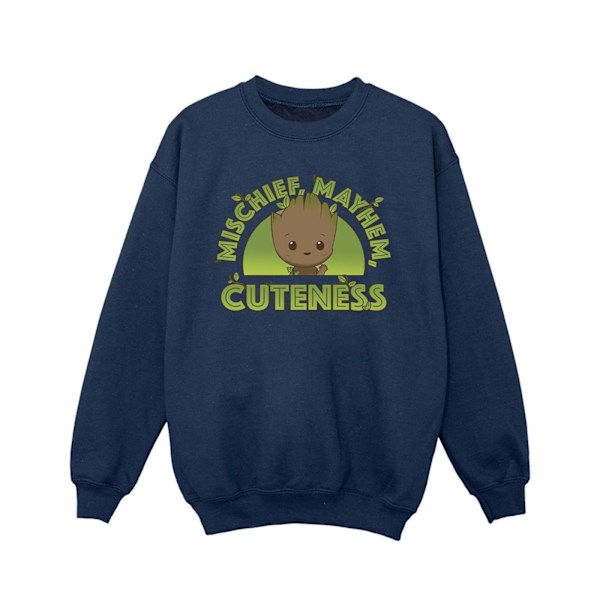 Marvel Girls I Am Groot Mischief Mayhem Sweatshirt 9-11 år N Navy Blue 9-11 Years