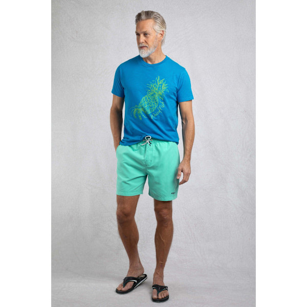 Weird Fish Herr Banning Återvunnen Polyester Miljövänliga Badshorts Aqua Marine 40R