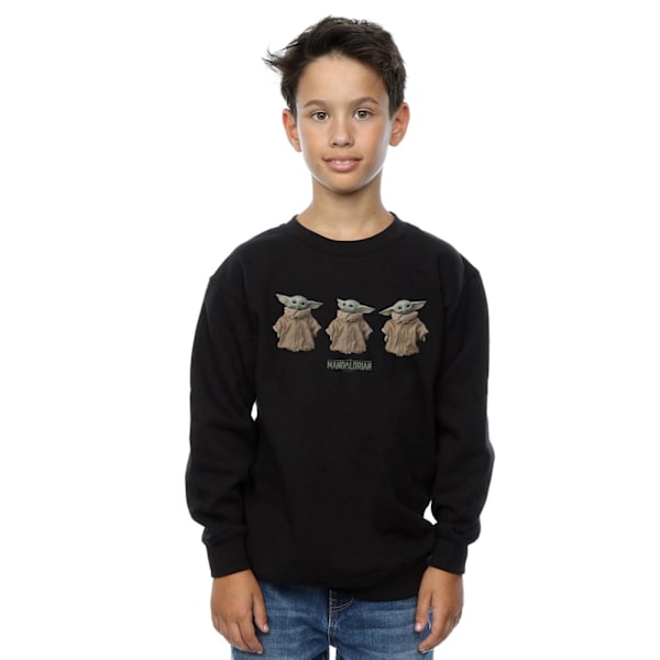 Star Wars Pojkar The Mandalorian The Child Poses Sweatshirt 3-4 år Black 3-4 Years