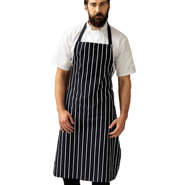 Premier Randig Väv Full Förkläde En Storlek Svart/Grå Black/Grey One Size