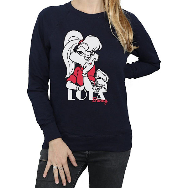 Looney Tunes Dam/Damer Klassisk Lola Bunny Bomullströja Navy Blue L