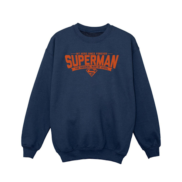 DC Comics Girls Superman Hero Dad Sweatshirt 3-4 år Marinblå Navy Blue 3-4 Years