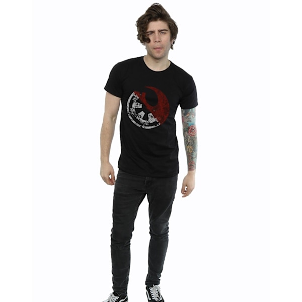 Star Wars Mens Rogue One Rusty Emblems T-Shirt XXL Svart Black XXL