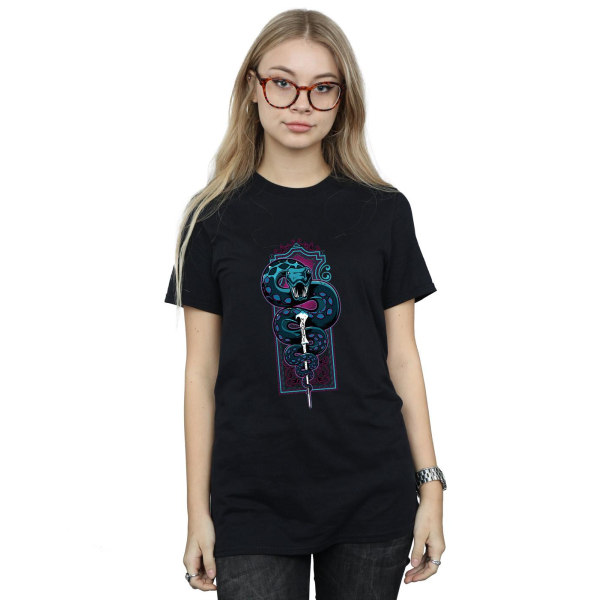 Harry Potter dam/dam Neon Nagini bomull pojkvän T-shirt Black 3XL