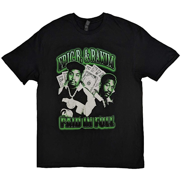 Eric B. & Rakim Unisex Adult Paid In Full Cotton T-Shirt XL Bla Black XL