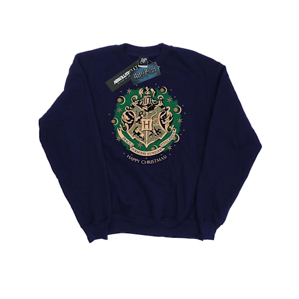Harry Potter Julkrans Sweatshirt för Herr XXL Marinblå Navy Blue XXL
