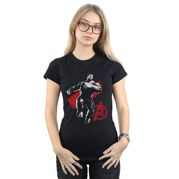 Marvel Womens/Ladies Avengers Endgame Mono Hulk Bomull T-shirt Black M