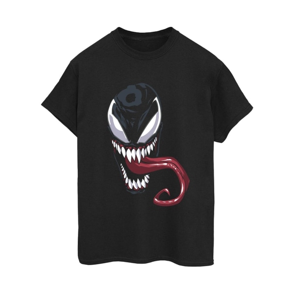 Marvel Womens/Ladies Venom Face Bomull Pojkvän T-shirt S Blac Black S