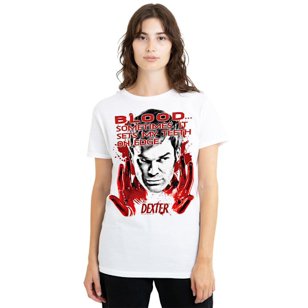 Dexter Unisex Vuxen Blod T-Shirt L Vit White L