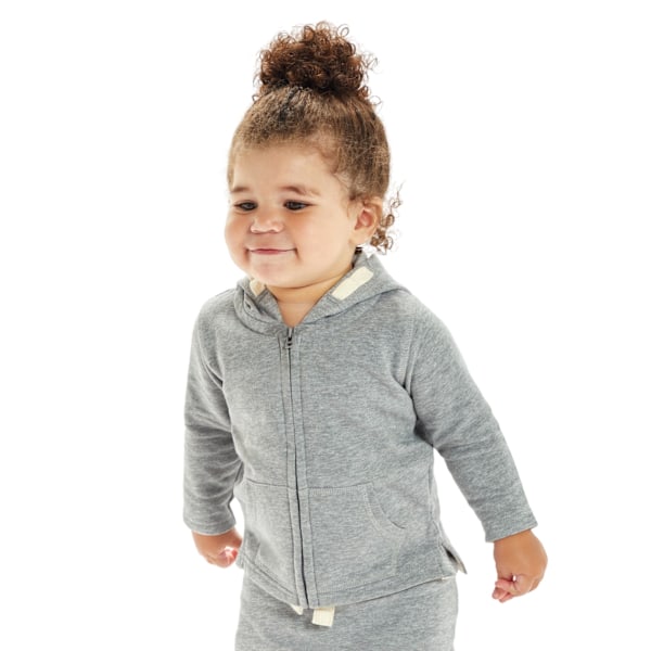 Babybugz Baby Full Zip Hoodie 2-3 månader Heather Grey Melange Heather Grey Melange 2-3 Months