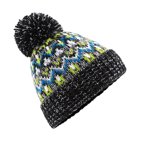 Beechfield Unisex Vuxen Blizzard Geometrisk Bobble Mössa En Storlek Liquorice Zing Liquorice Zing One Size
