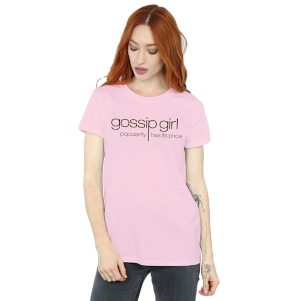 Gossip Girl Dam/Damer Klassisk Logotyp Bomull Pojkvän T-shirt Baby Pink M