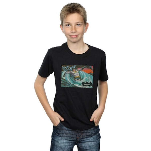 DC Comics Boys Batman TV-serie Whirlpool T-shirt 7-8 år Svart Black 7-8 Years