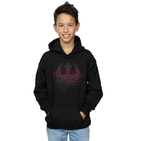 Star Wars Boys The Last Jedi Shattered Emblem Hoodie 5-6 år Black 5-6 Years