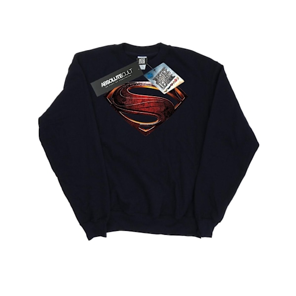 DC Comics Girls Justice League Movie Superman Emblem Sweatshirt Navy Blue 5-6 Years