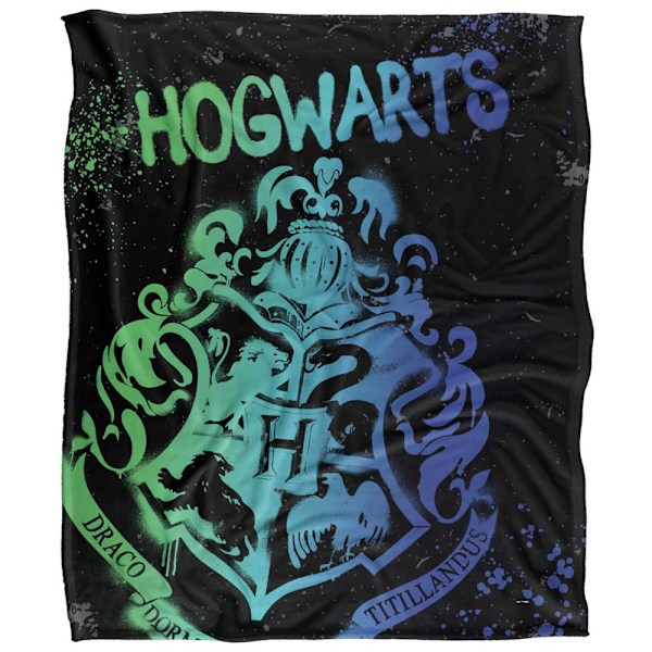 Harry Potter Hogwarts Sprayfärg Filt One Size Flerfärgad Multicoloured One Size