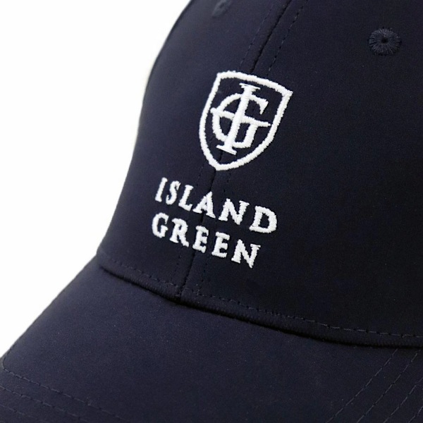 Island Green Herrar Logga Böjd Peak Golfkeps Storlek One Navy Navy One Size