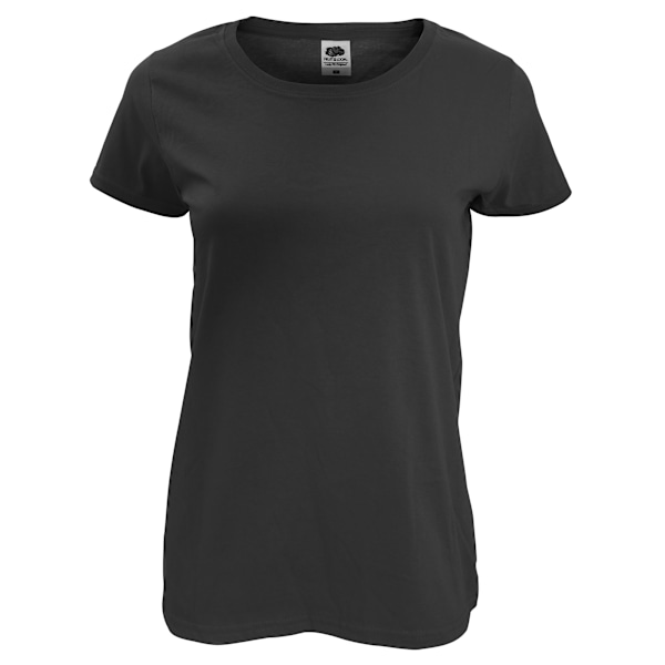 Fruit of the Loom Dam/Damer Lady Fit Kortärmad T-shirt Black 2XL