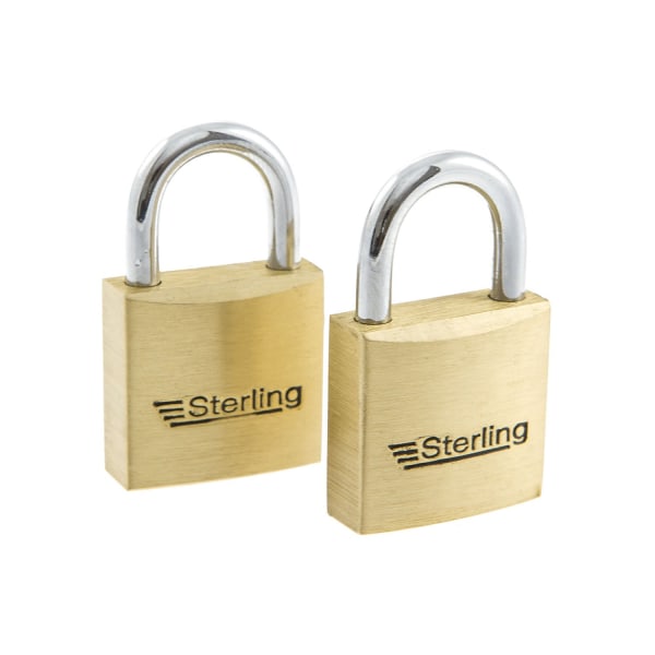 Sterling Light Säkerhetshänglås i mässing med lika nyckel (pack om 2) O Brass One Size