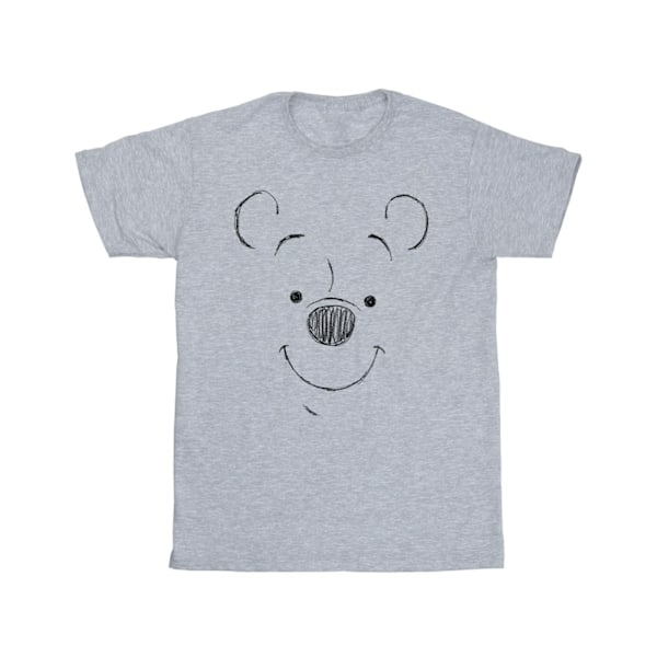 Disney Boys Winnie The Pooh Winnie The Pooh Face T-Shirt 9-11 år Sports Grey 9-11 Years
