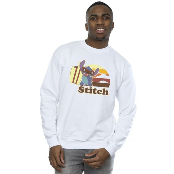 Disney Herr Lilo And Stitch Bitten Surfboard Sweatshirt L Vit White L