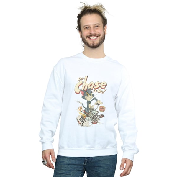 Tom And Jerry Herr The Chase Is On Sweatshirt 4XL Vit White 4XL