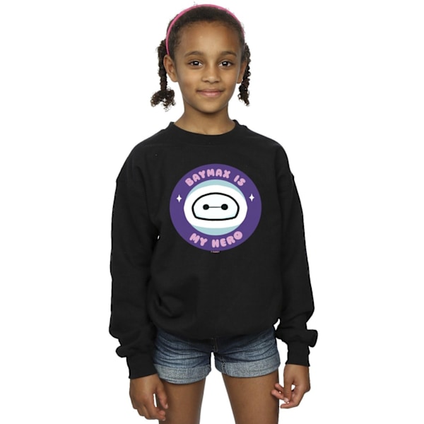 Disney Girls Big Hero 6 Baymax My Hero Pocket Sweatshirt 3-4 år Black 3-4 Years