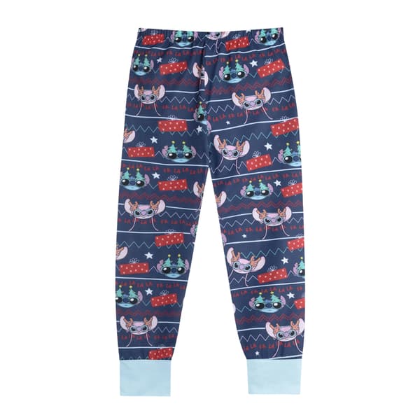 Lilo & Stitch Långärmad Julpyjamas för Barn Blue 5-6 Years