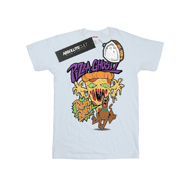 Scooby Doo Flickor Pizza Ghost Bomull T-shirt 7-8 År Vit White 7-8 Years