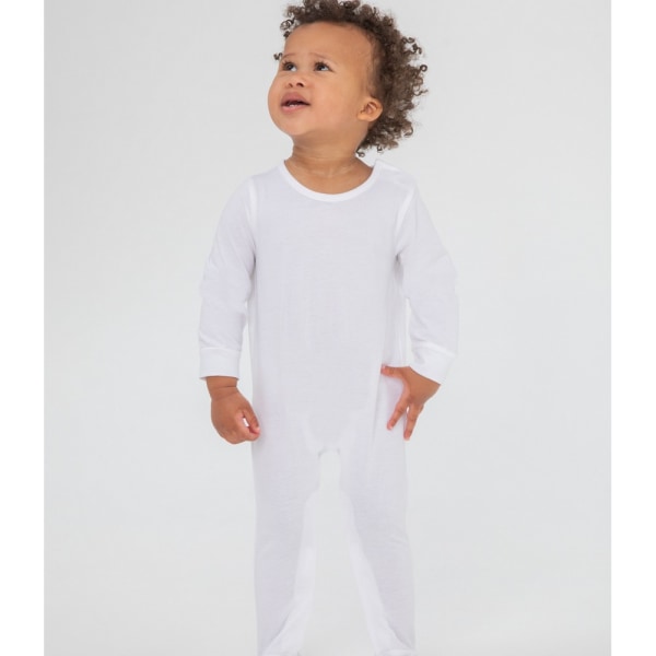 Larkwood Babies Organic Sleepsuit 0-3 Months Vit White 0-3 Months