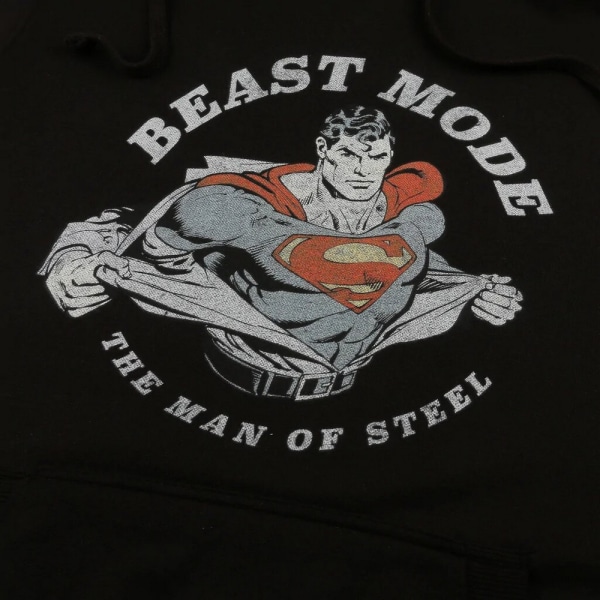 Superman Herr Beast Mode Hoodie M Svart/Vit/Röd Black/White/Red M