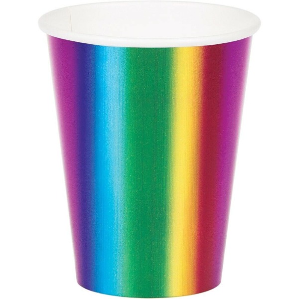 Kreativa partypappersmuggar i folie (förpackning om 8) En storlek Flerfärgad Multicoloured One Size